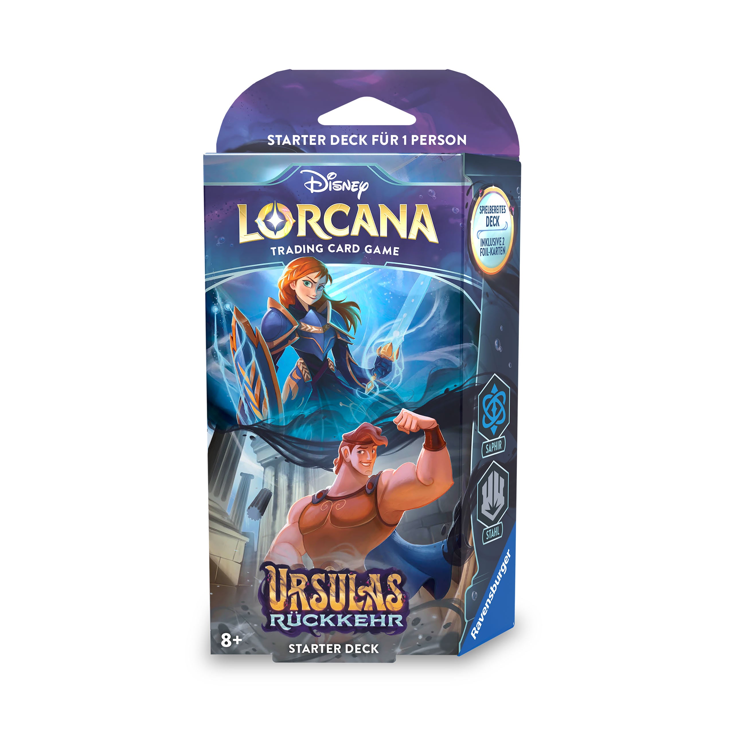 Imagen del producto Disney Lorcana Zafiro y Acero Starter Set - El Regreso de Úrsula Juego de Cartas Coleccionables
