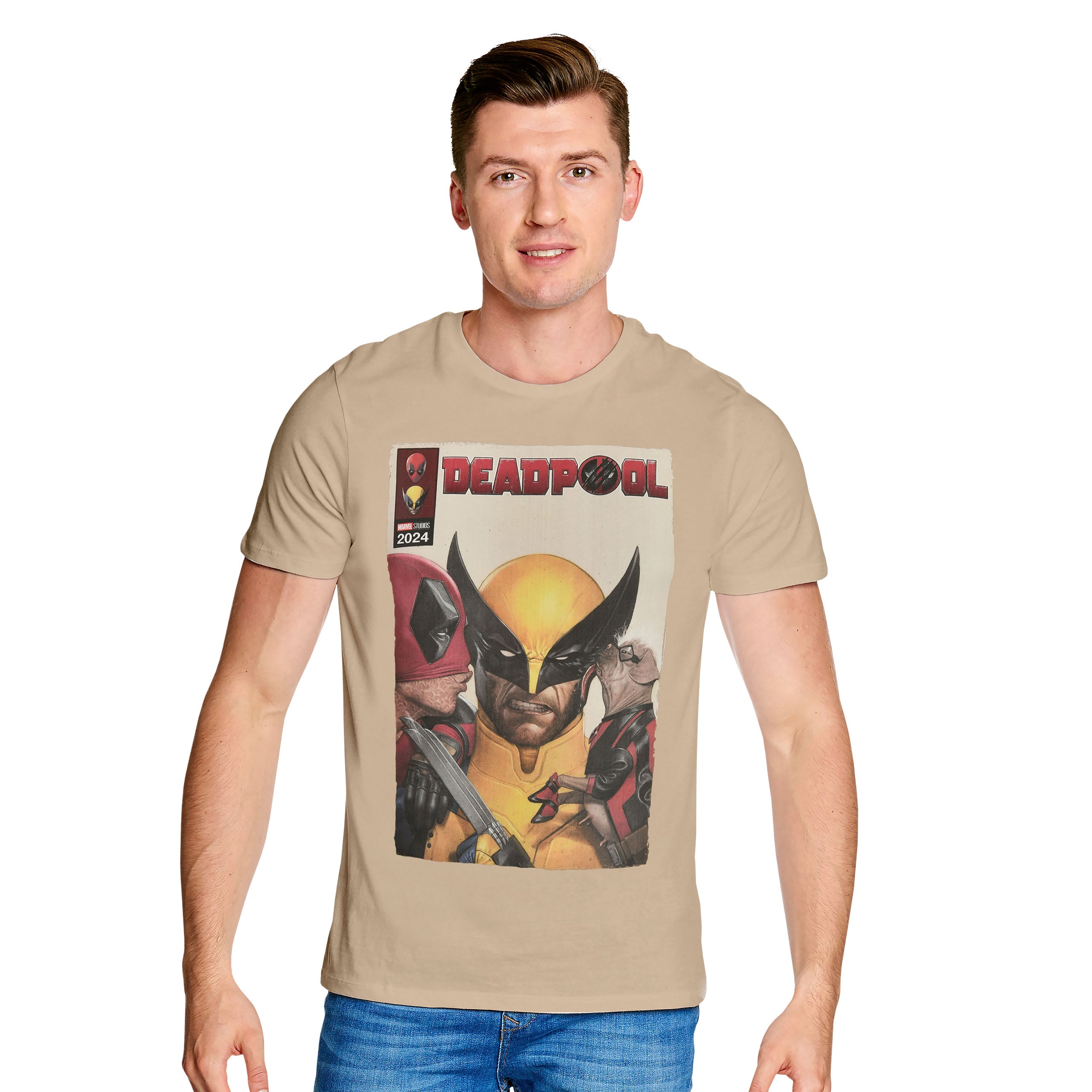 Imagen del producto Deadpool - Besos Wolverine Camiseta beige