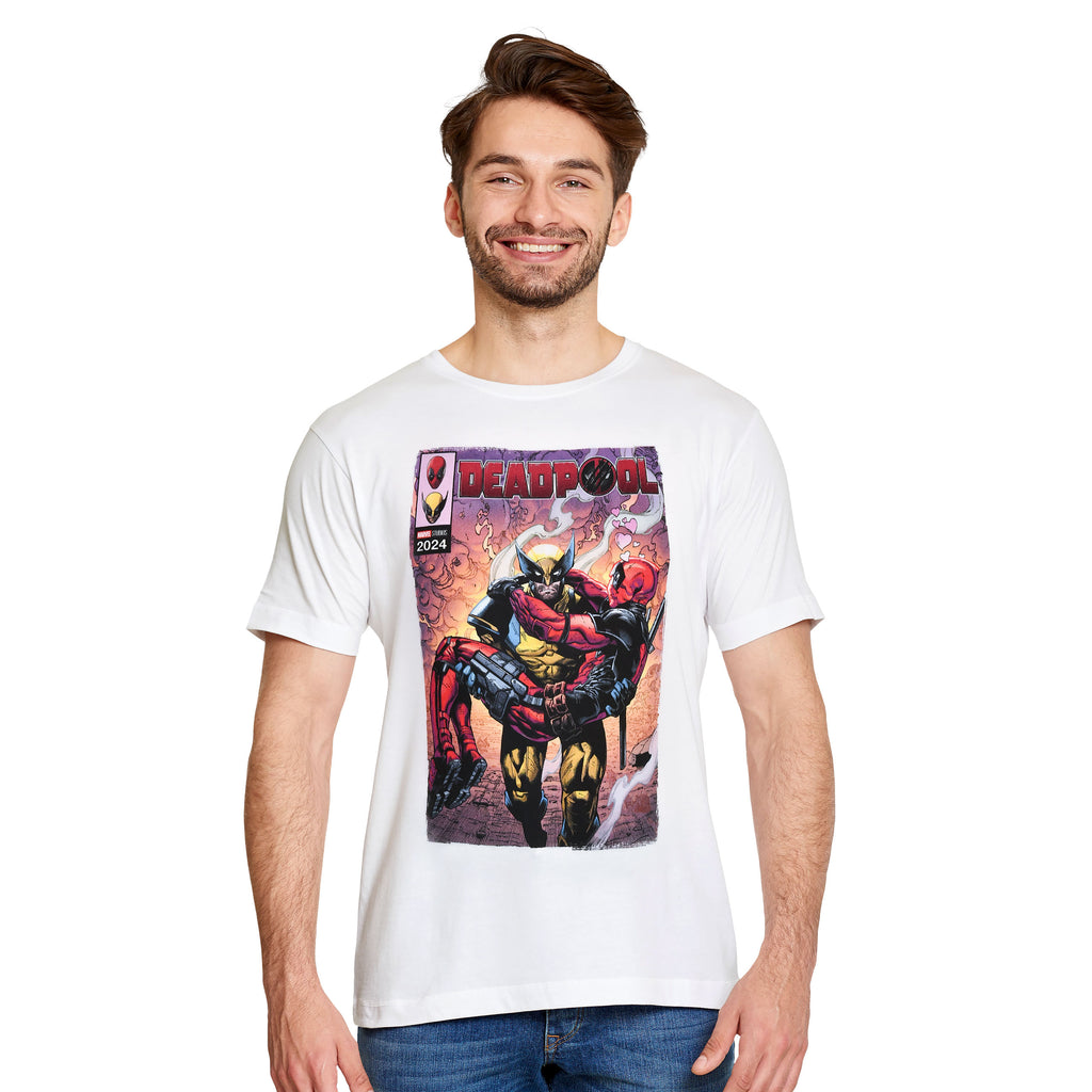 Imagen del producto Camiseta blanca de cómics Best Bubs de Deadpool y Wolverine
