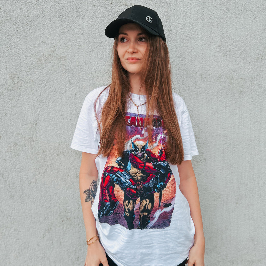 Imagen del producto Camiseta blanca de cómics Best Bubs de Deadpool y Wolverine