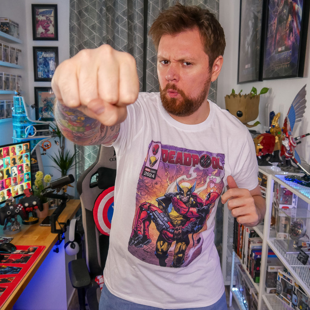 Imagen del producto Camiseta blanca de cómics Best Bubs de Deadpool y Wolverine