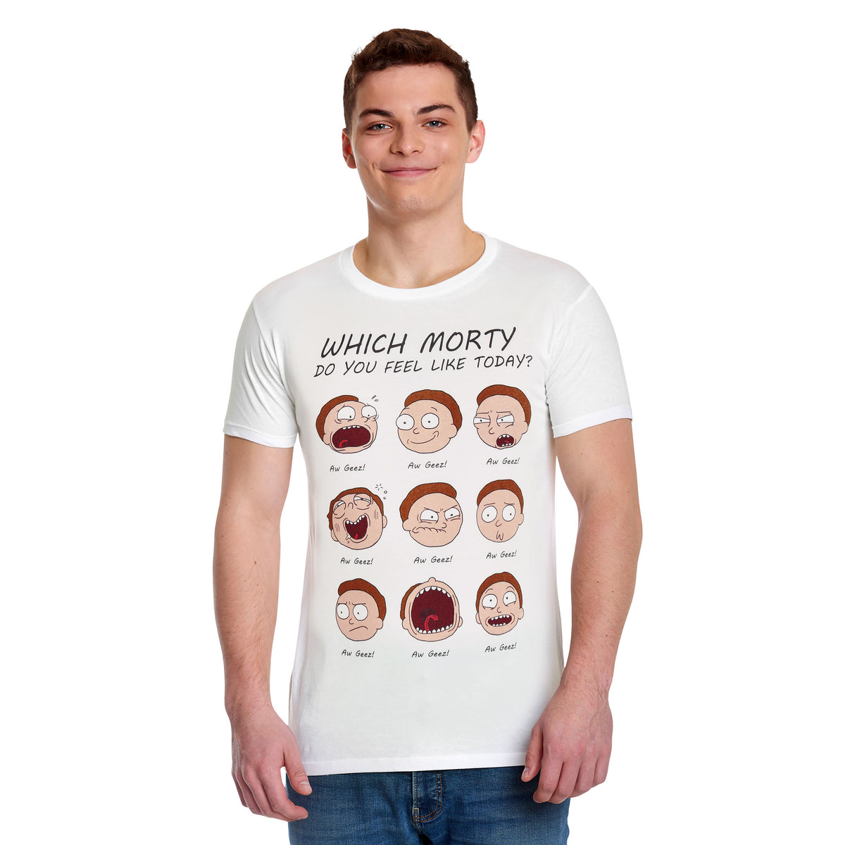 Imagen del producto Rick y Morty - Camiseta Emoción de Morty blanca