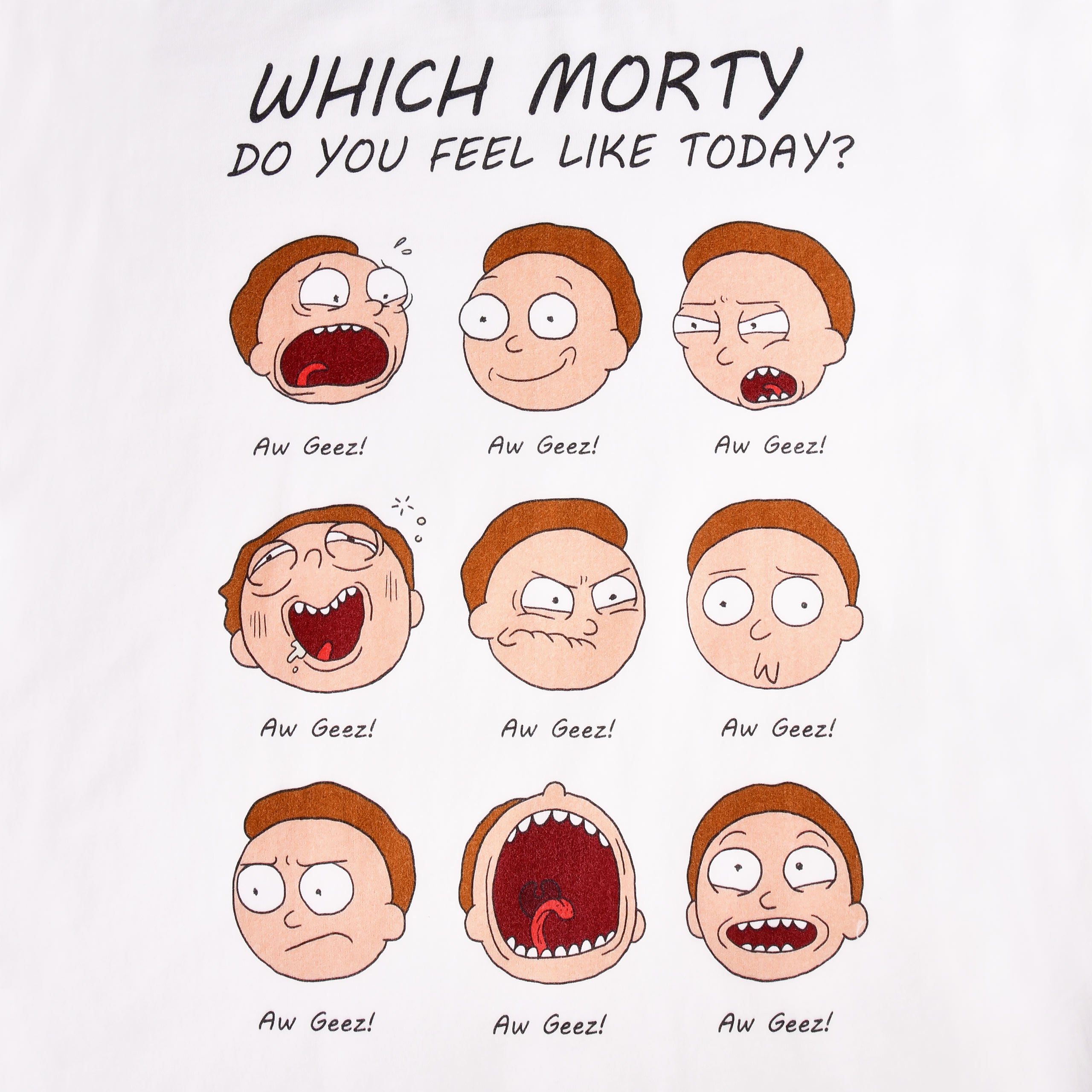 Imagen del producto Rick y Morty - Camiseta Emoción de Morty blanca
