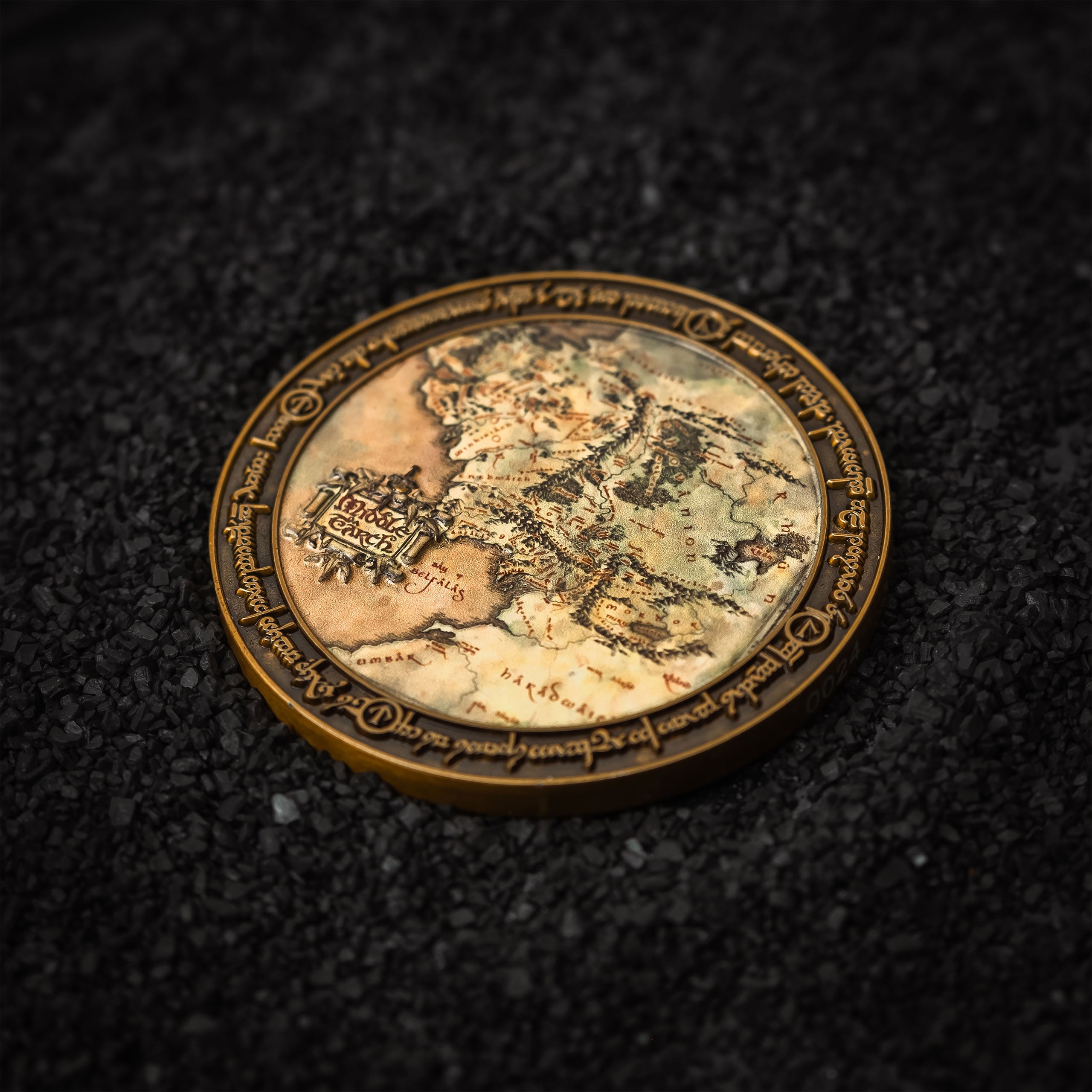 Imagen del producto El Señor de los Anillos - Moneda de colección Mapa de la Tierra Media edición limitada