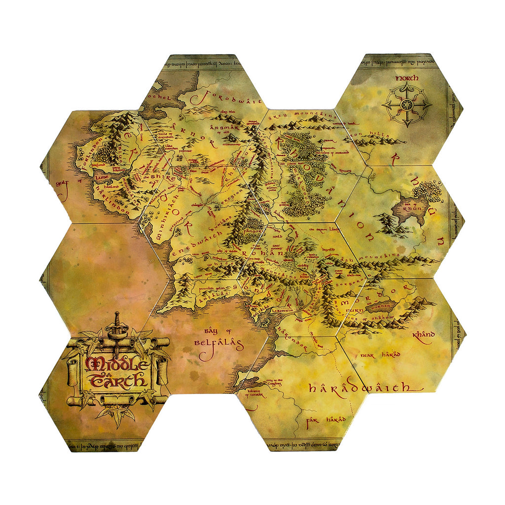 Imagen del producto El Señor de los Anillos - Posavasos Mapa de la Tierra Media Set de 12