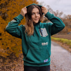 Imagen del producto Hoodie militar verde con símbolo de explorador - Attack on Titan