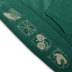 Imagen del producto Hoodie militar verde con símbolo de explorador - Attack on Titan