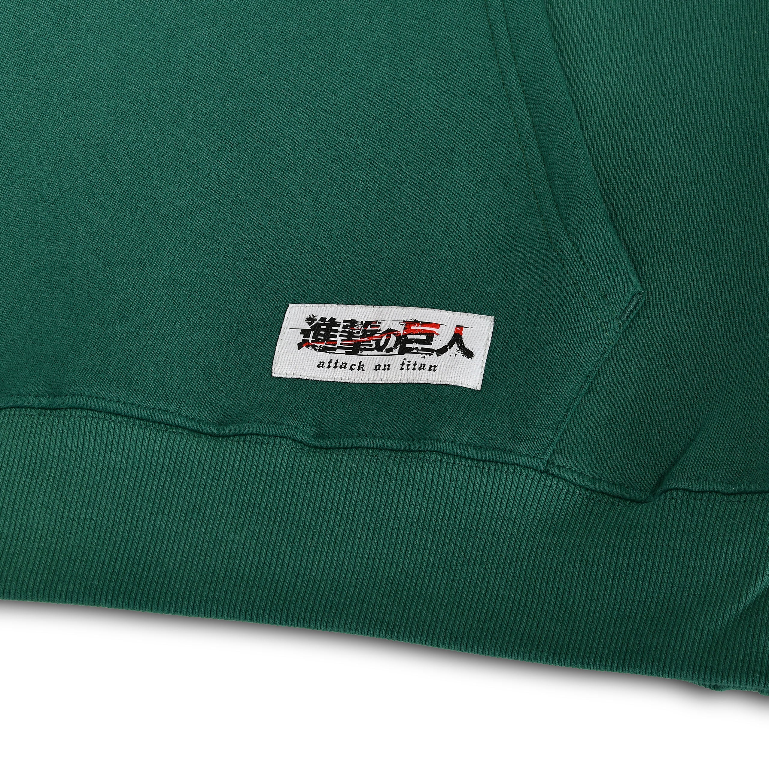 Imagen del producto Hoodie militar verde con símbolo de explorador - Attack on Titan