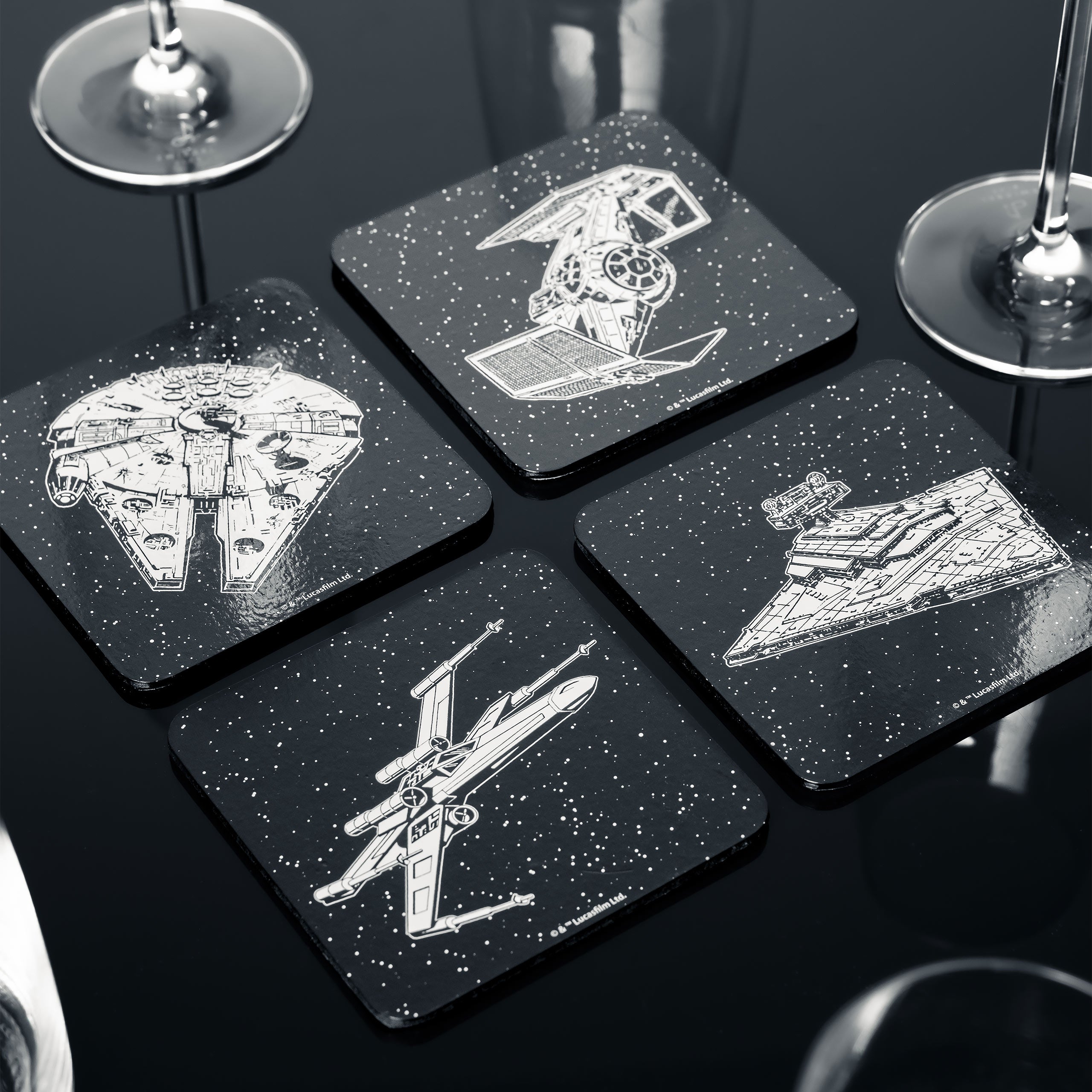 Imagen del producto Star Wars - Set de posavasos naves espaciales