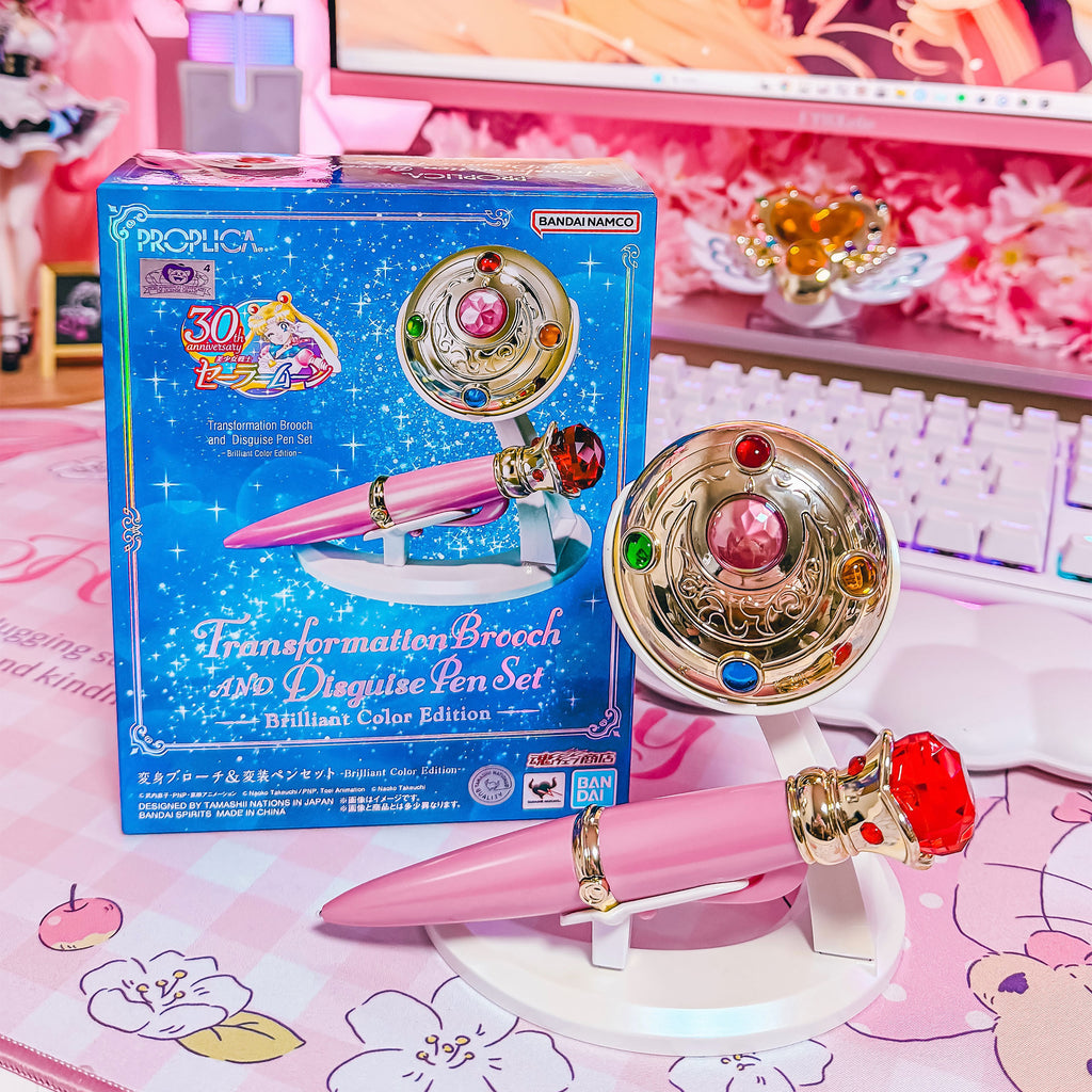 Imagen del producto Sailor Moon - Broche de transformación & Pluma de transformación con efectos de luz y sonido