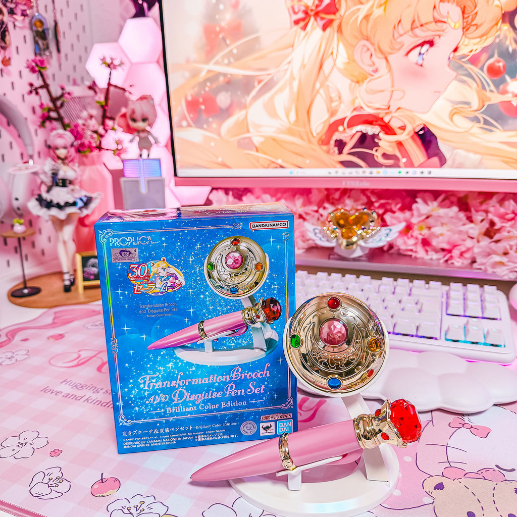 Imagen del producto Sailor Moon - Broche de transformación & Pluma de transformación con efectos de luz y sonido