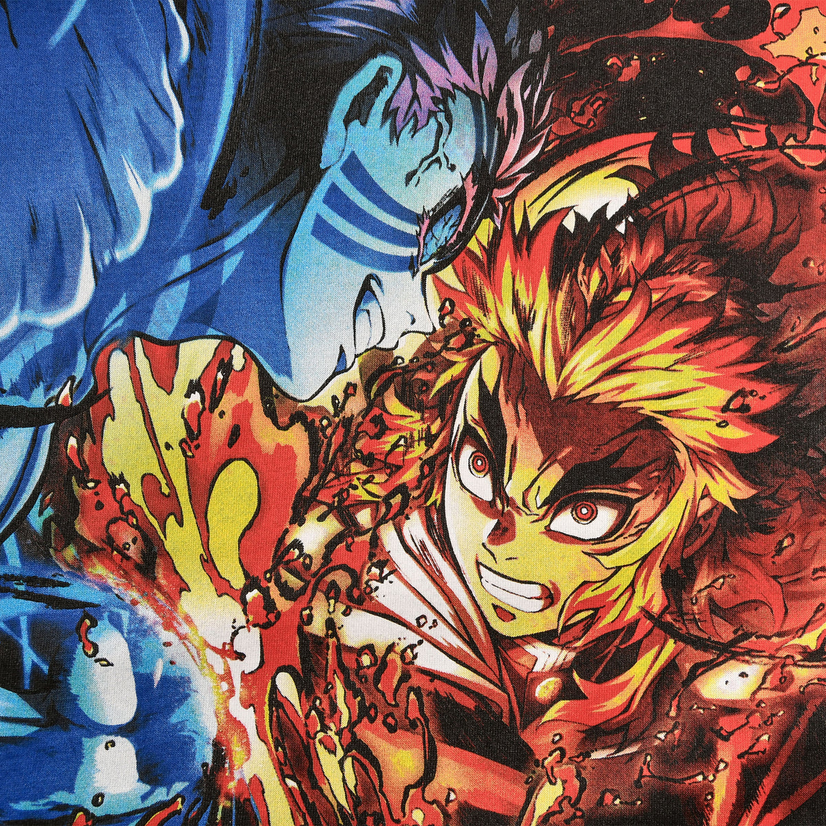 Imagen del producto Demon Slayer - Camiseta negra de Akaza vs. Rengoku