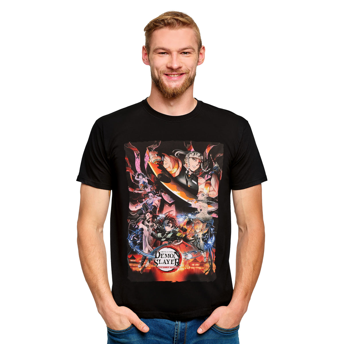 Imagen del producto Demon Slayer - Camiseta de personajes negra