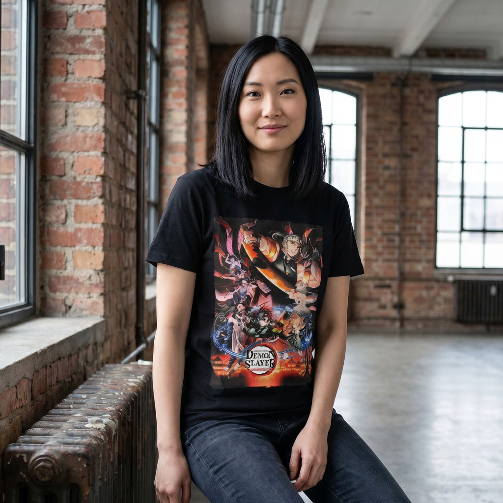Imagen del producto Demon Slayer - Camiseta de personajes negra