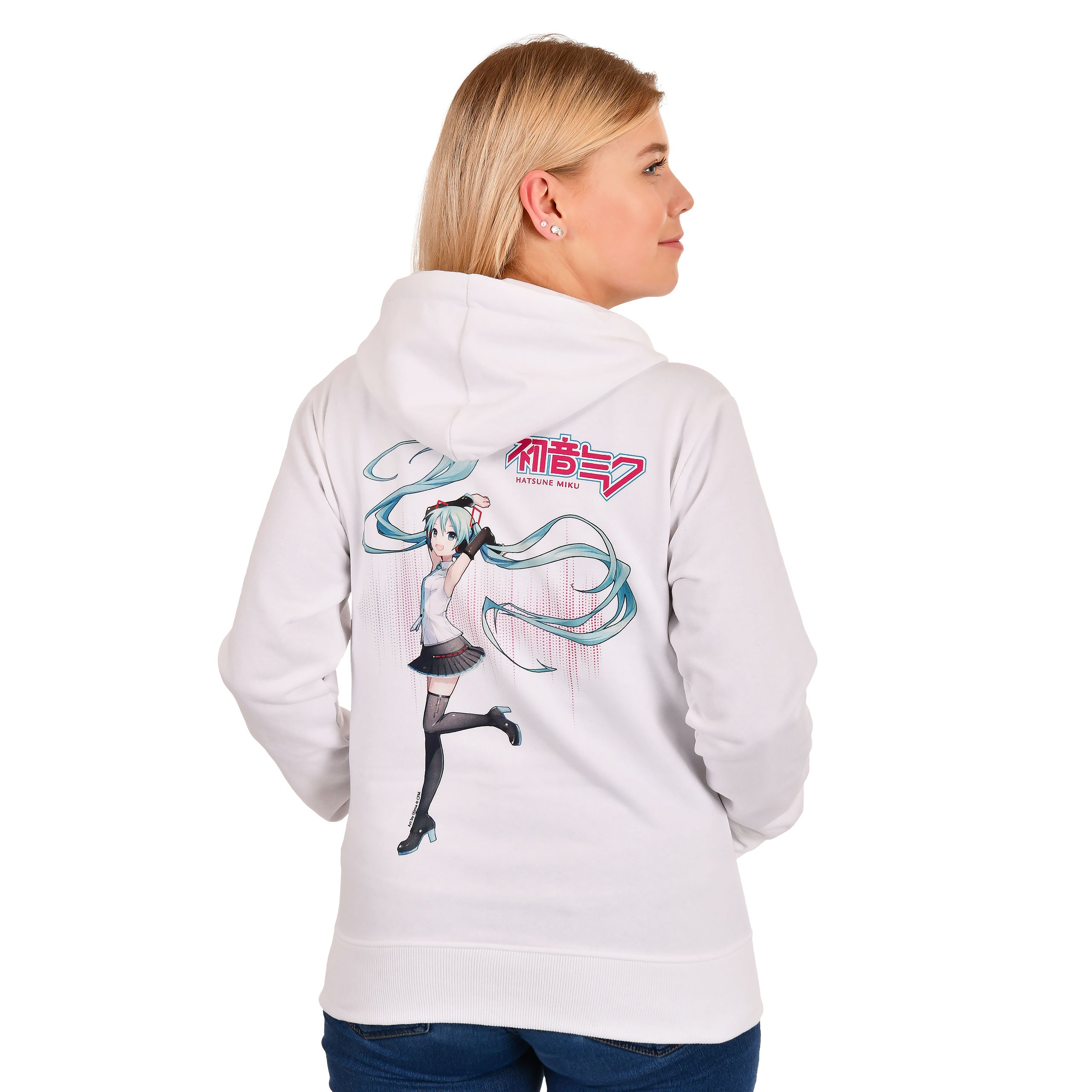 Imagen del producto Chaqueta con capucha Hatsune Miku blanca