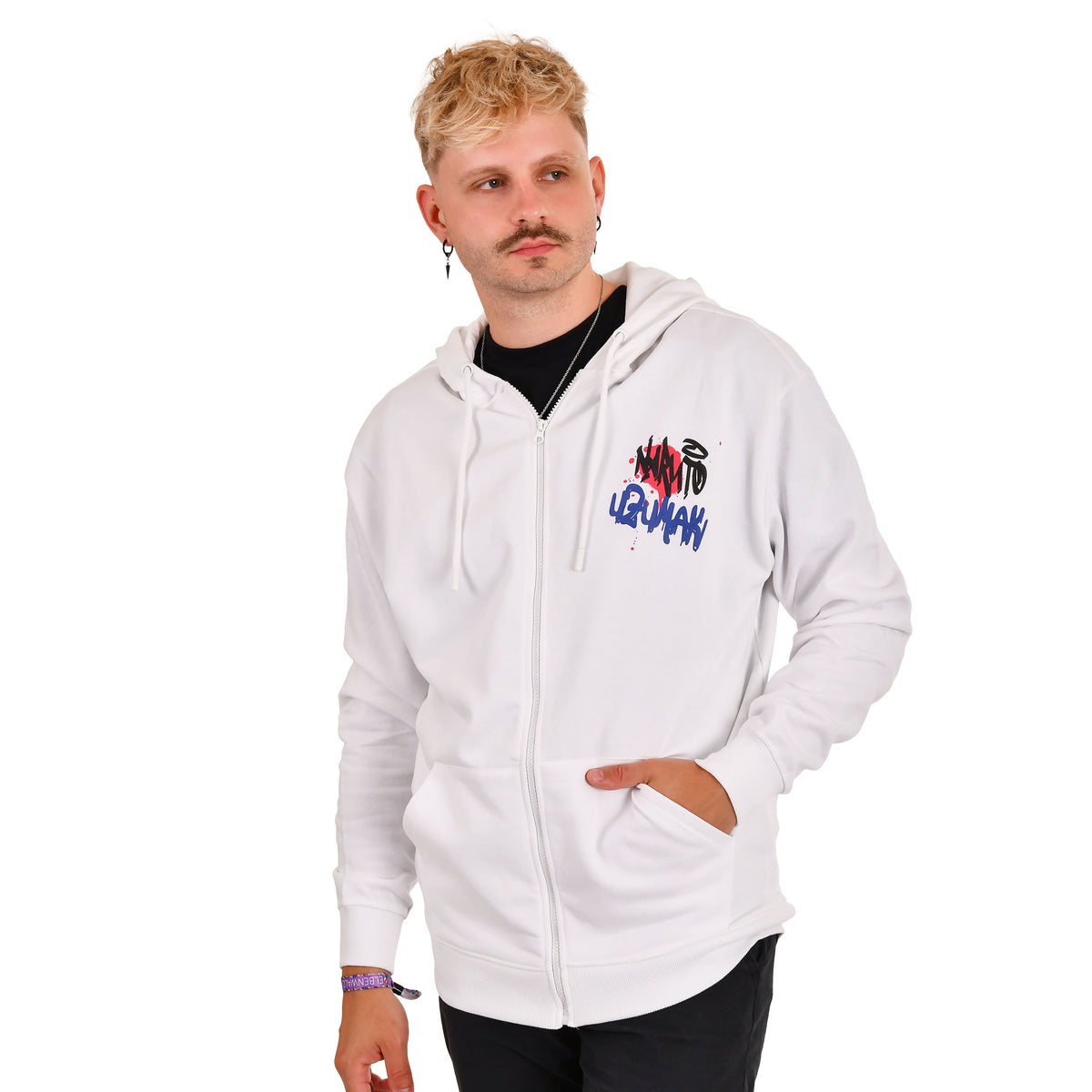 Imagen del producto Naruto - Chaqueta con capucha blanca Graffiti