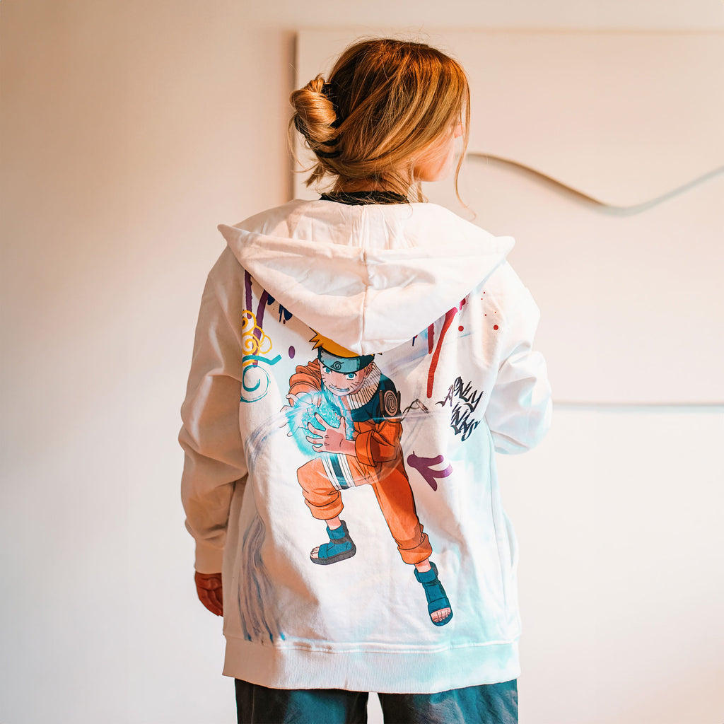 Imagen del producto Naruto - Chaqueta con capucha blanca Graffiti