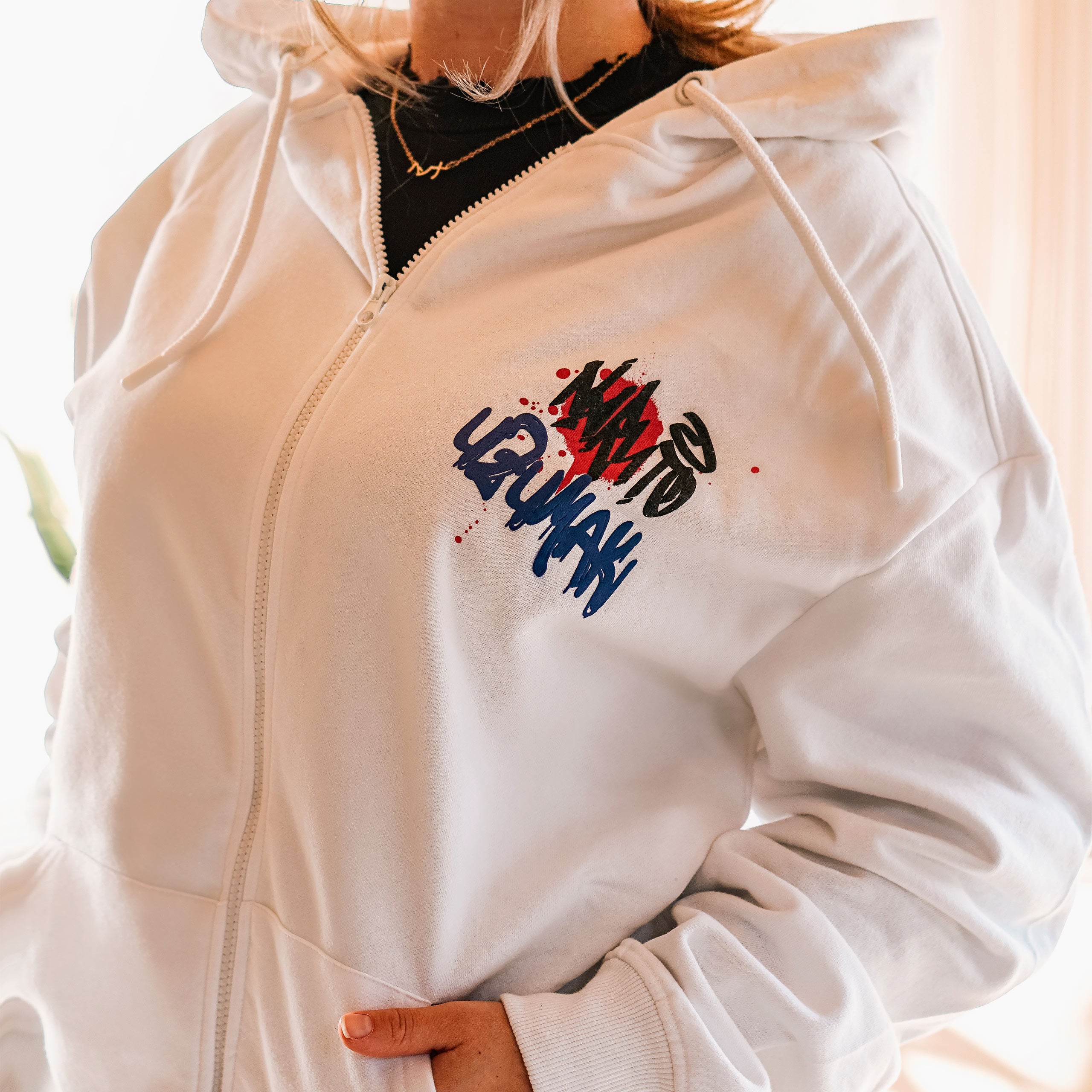Imagen del producto Naruto - Chaqueta con capucha blanca Graffiti