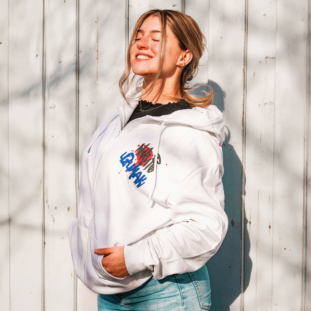 Imagen del producto Naruto - Chaqueta con capucha blanca Graffiti