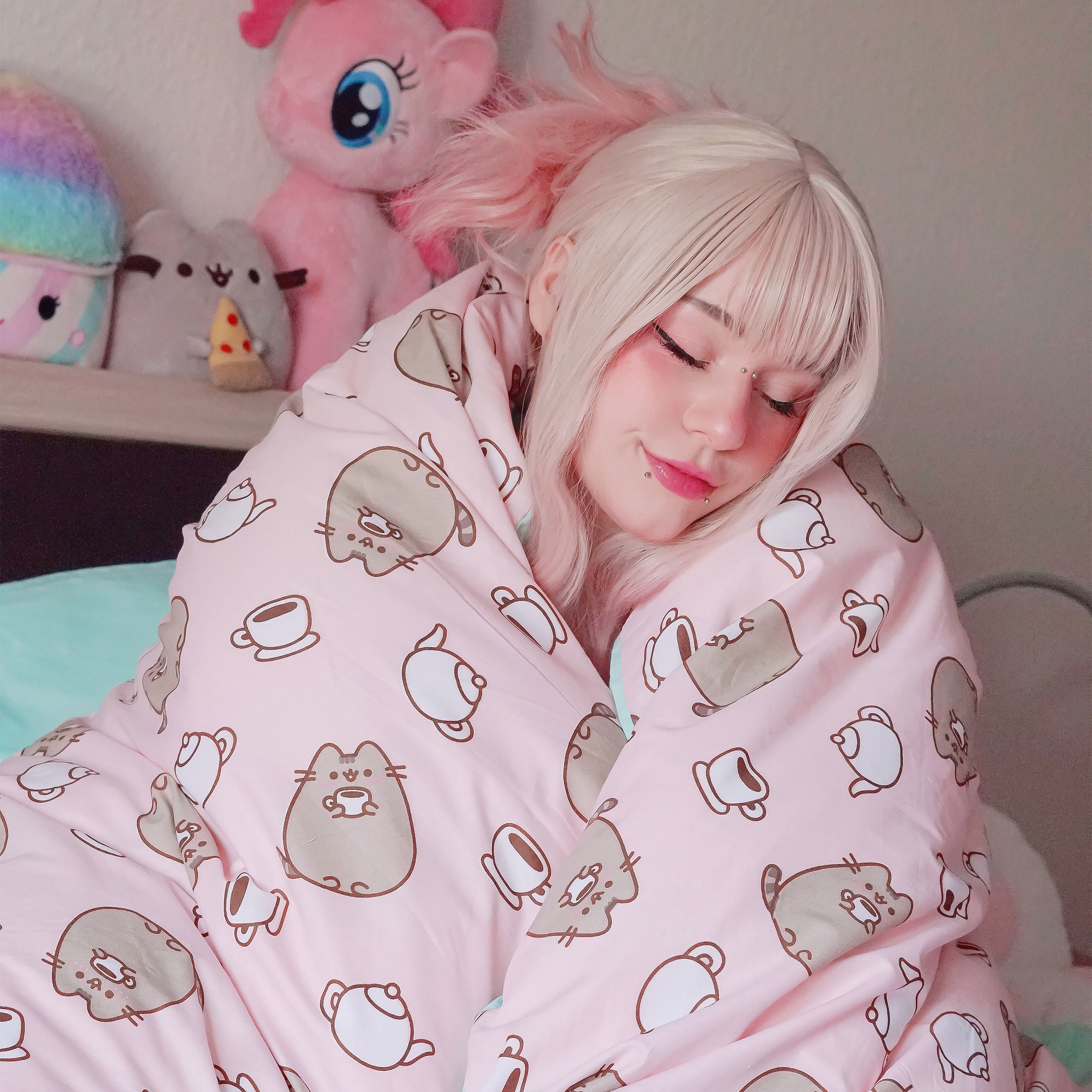 Imagen del producto Pusheen - Ropa de cama reversible con efecto Glow in the Dark