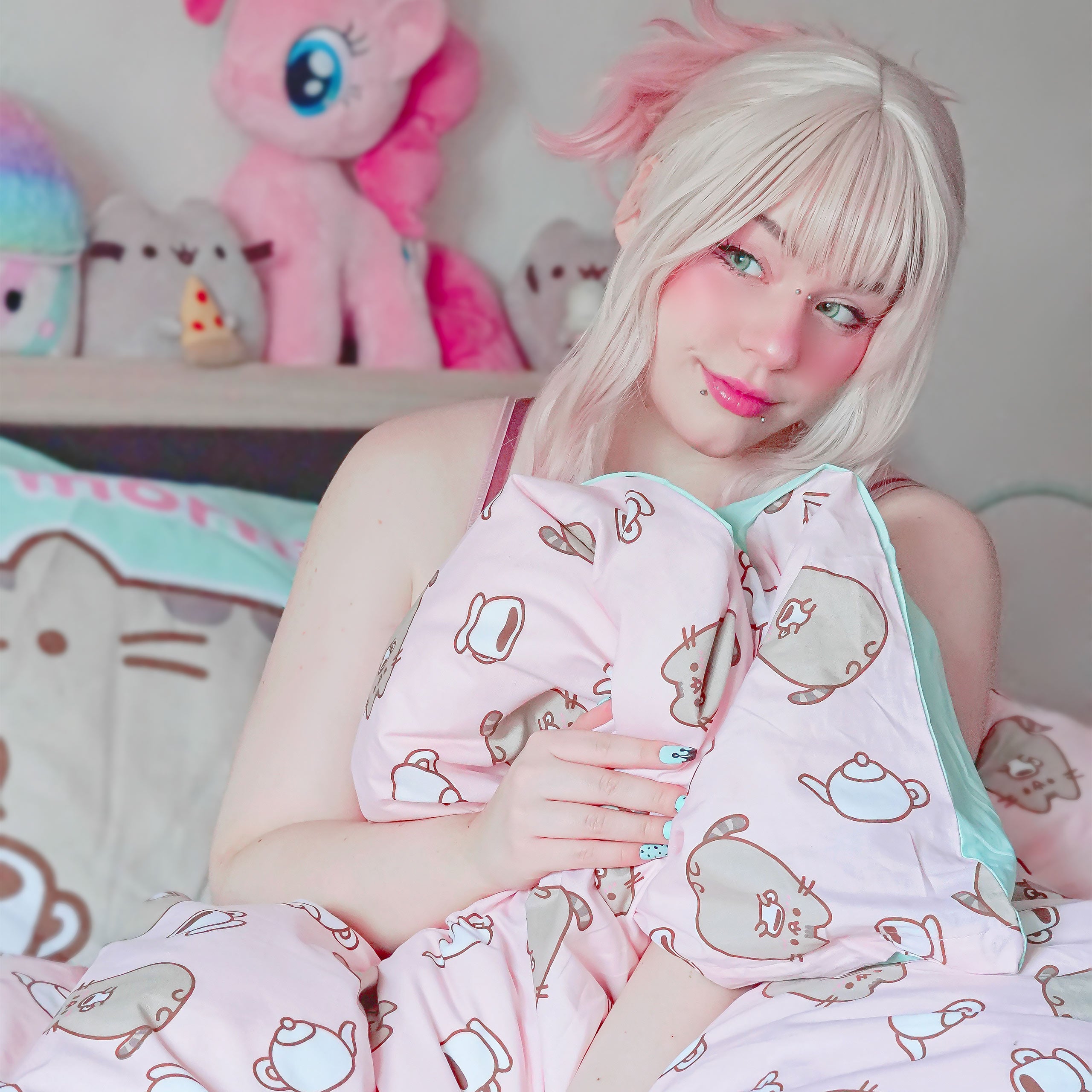 Imagen del producto Pusheen - Ropa de cama reversible con efecto Glow in the Dark