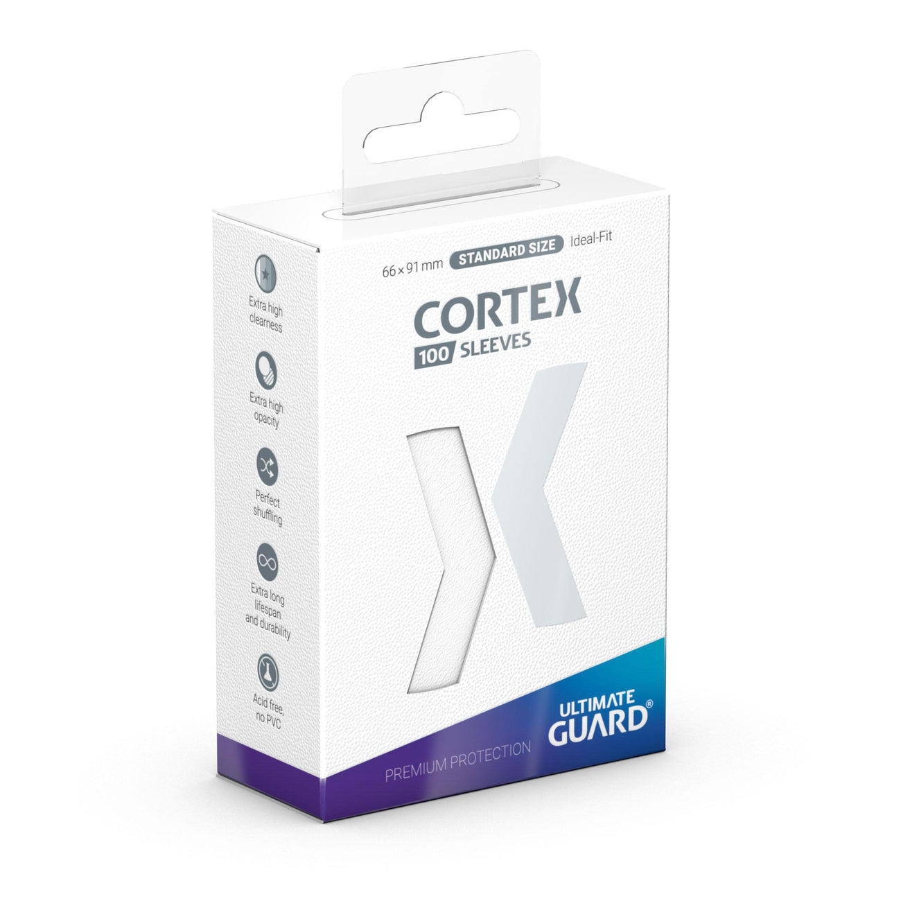 Imagen del producto Fundas para Cartas Cortex Blancas Paquete de 100 Ultimate Guard para TCG Tamaño Estándar