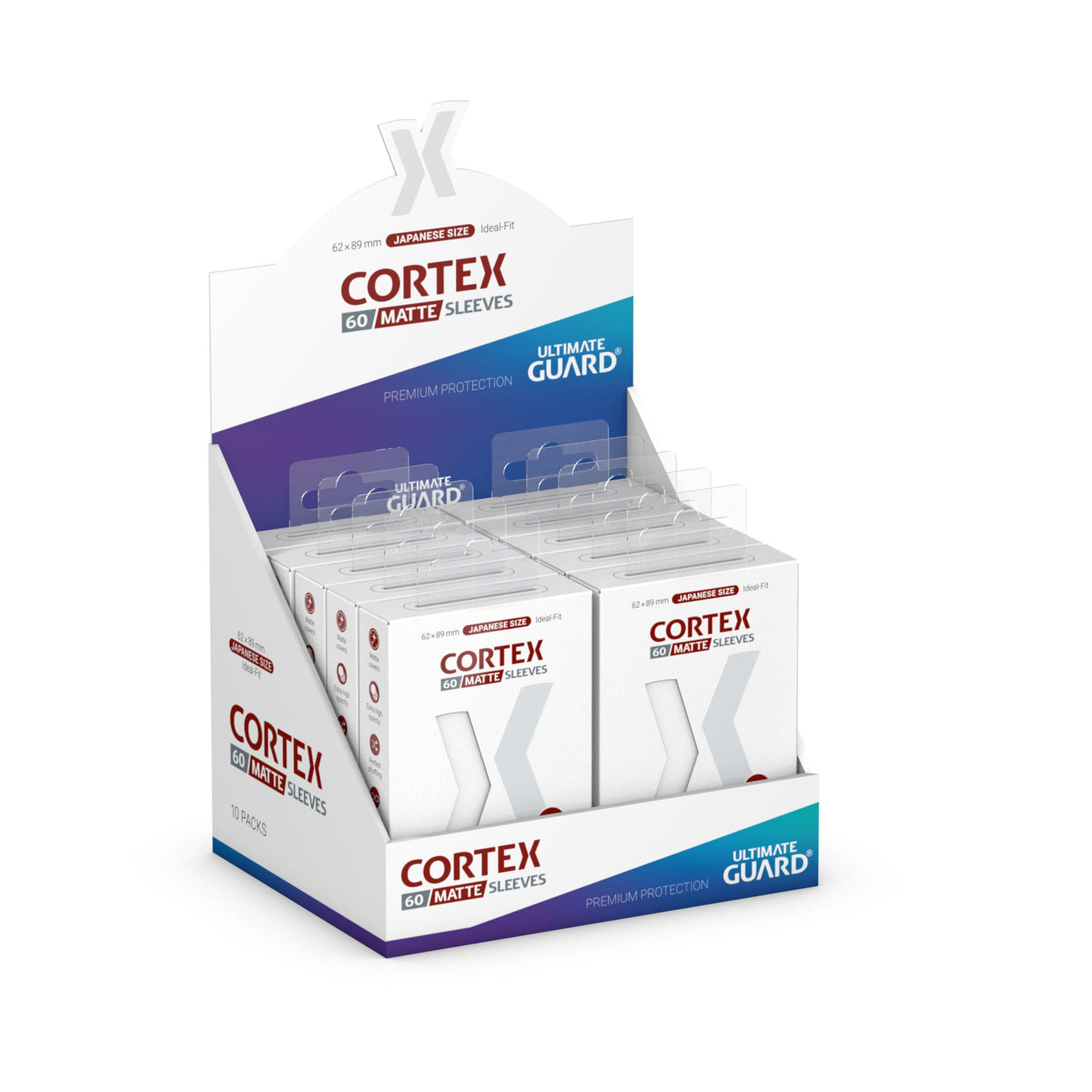 Imagen del producto Fundas para cartas Cortex blanco mate paquete de 60 – Ultimate Guard, tamaño japonés