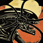 Imagen del producto Camiseta Space Hunter para fans de Alien negra