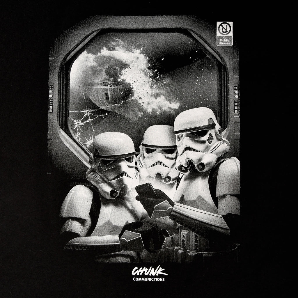 Imagen del producto ¡No teléfonos! Camiseta para fans de Star Wars negra