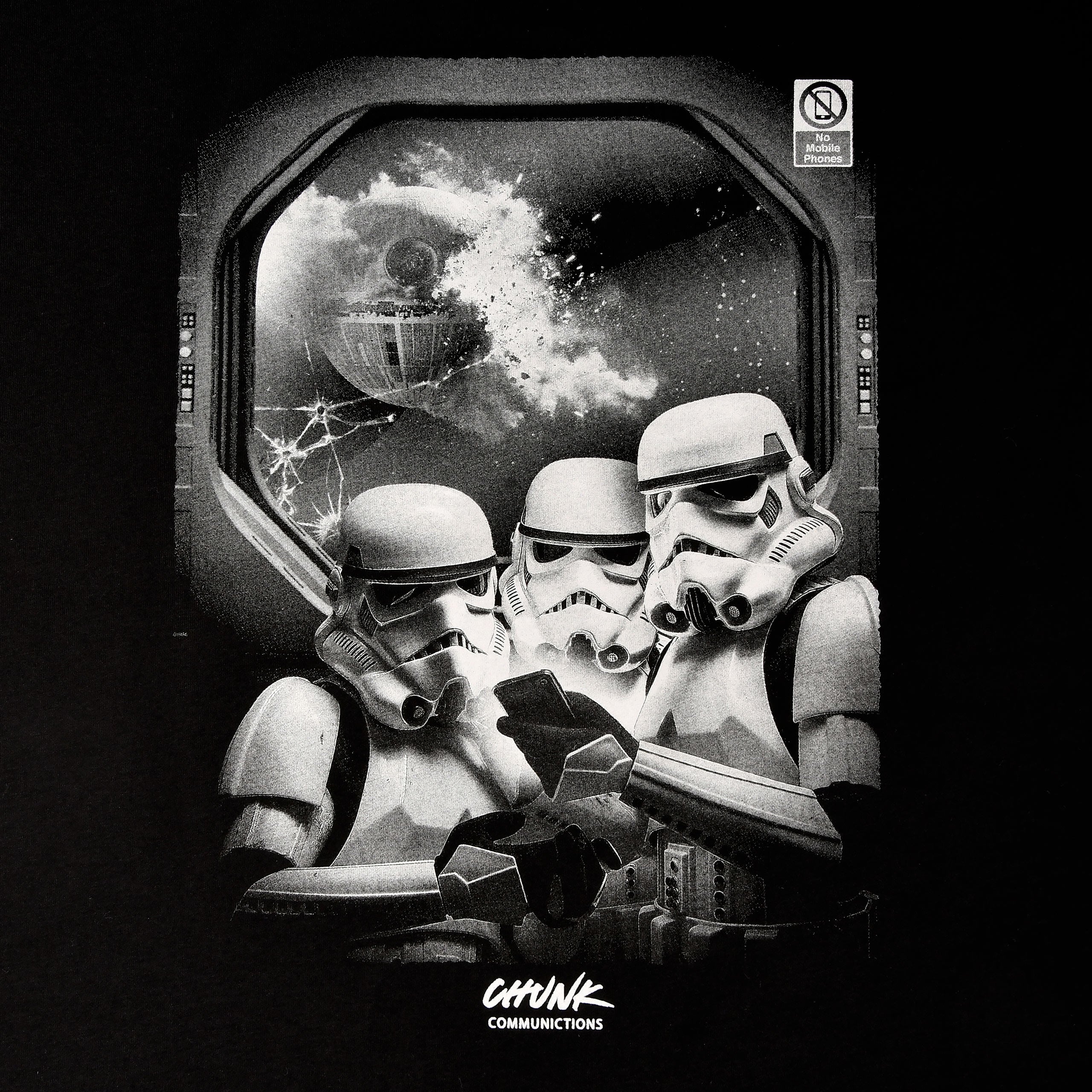 Imagen del producto ¡No teléfonos! Camiseta para fans de Star Wars negra