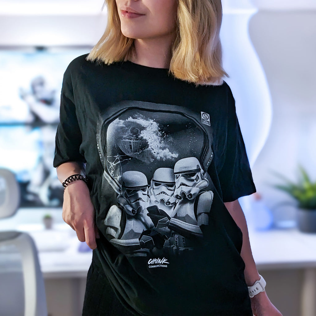 Imagen del producto ¡No teléfonos! Camiseta para fans de Star Wars negra