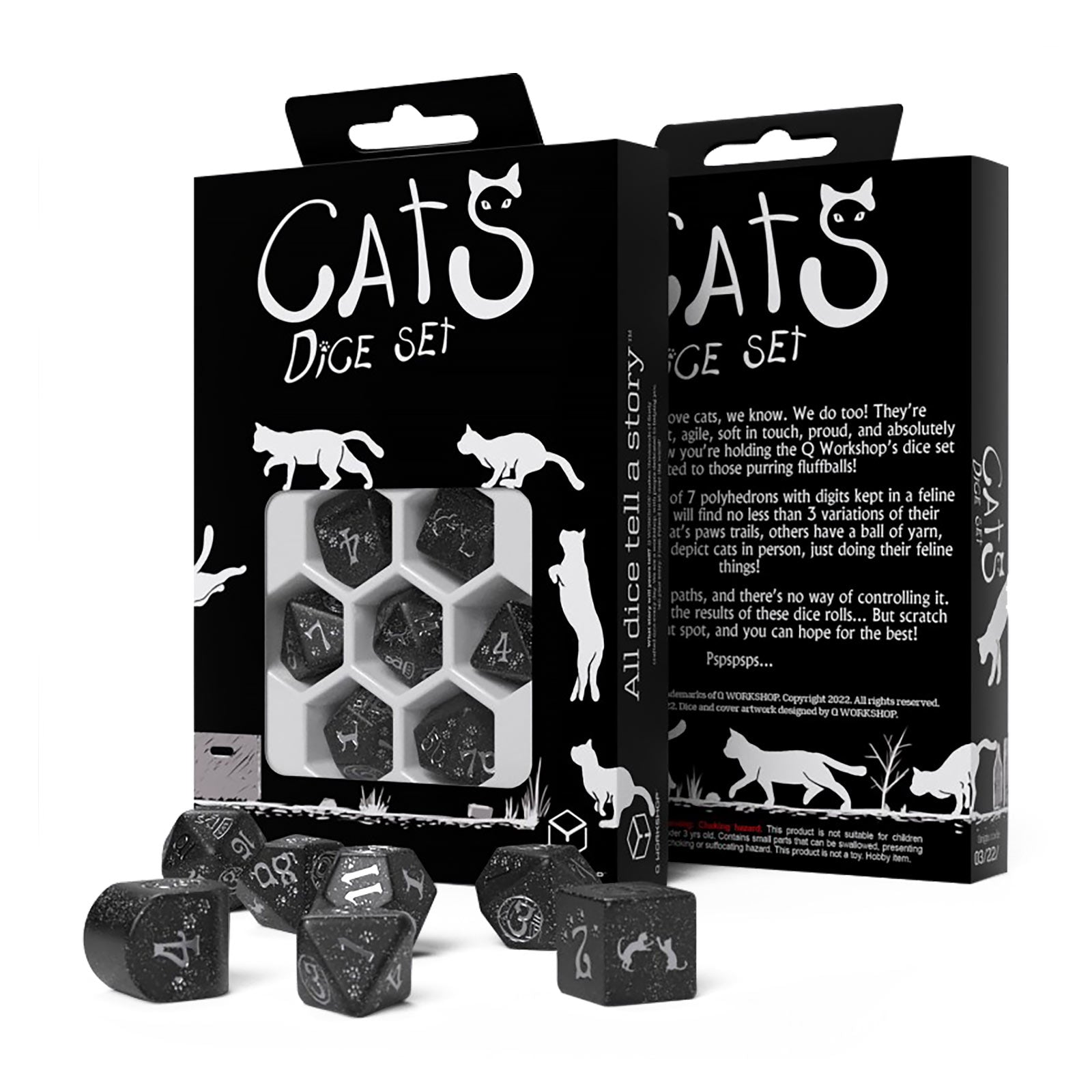 Imagen del producto Set de Dados RPG Moderno Cats Waffle 7pcs