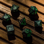 Imagen del producto Set de Dados Elfos RPG 7 piezas Edición Glow in The Dark