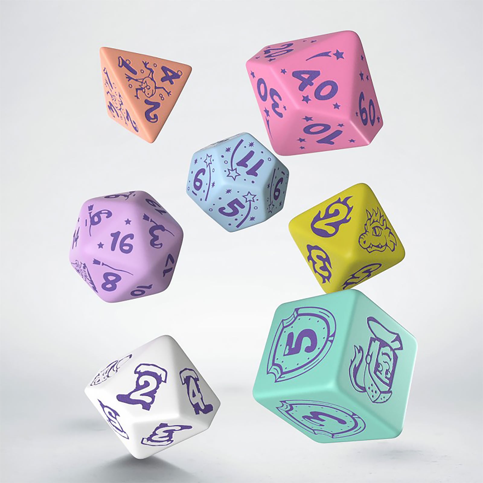 Imagen del producto Pequeña Baya Mi Primer Set de Dados RPG 7 Piezas