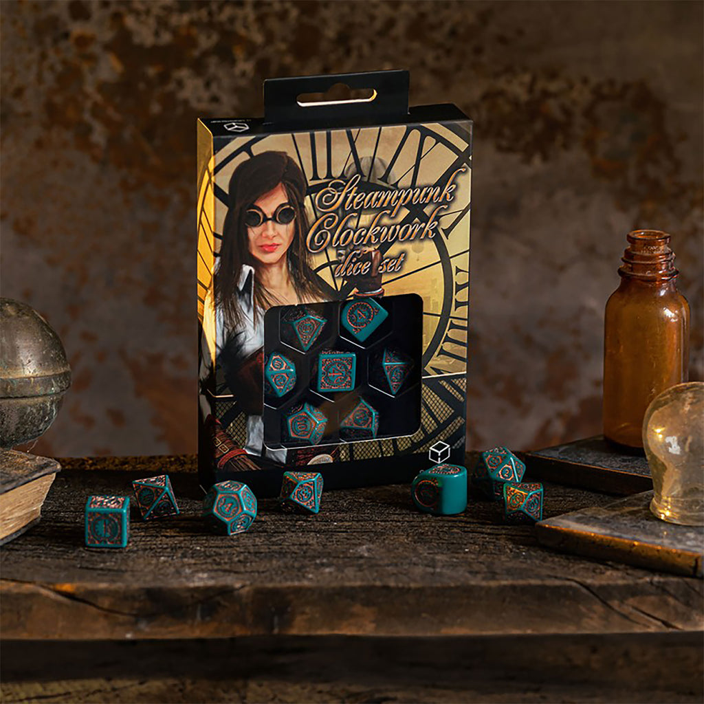 Product image Steampunk Clockwork Nautical Apparatus Modern RPG Dice Set 7pcs