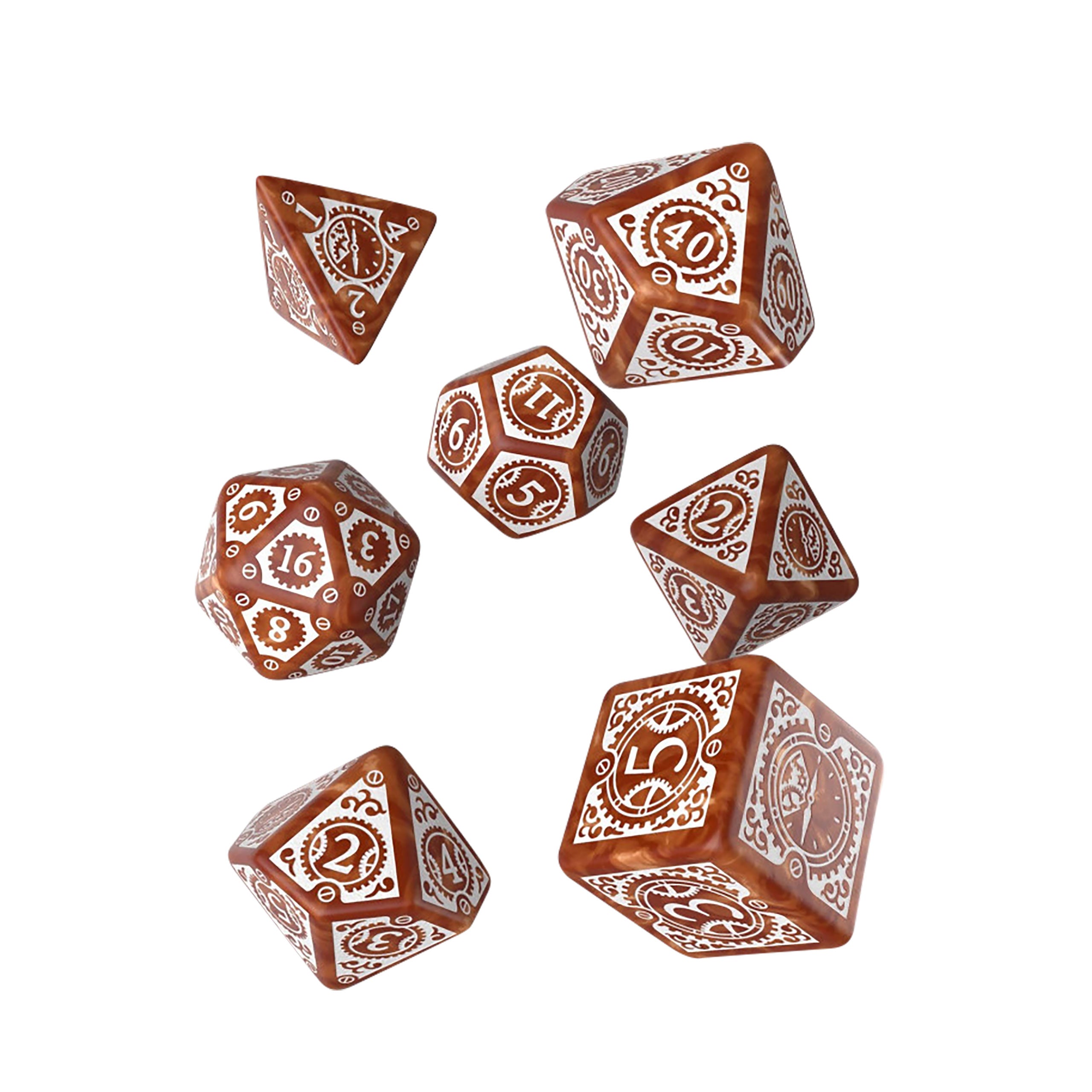 Imagen del producto Set de dados RPG Steampunk Clockwork de 7 piezas