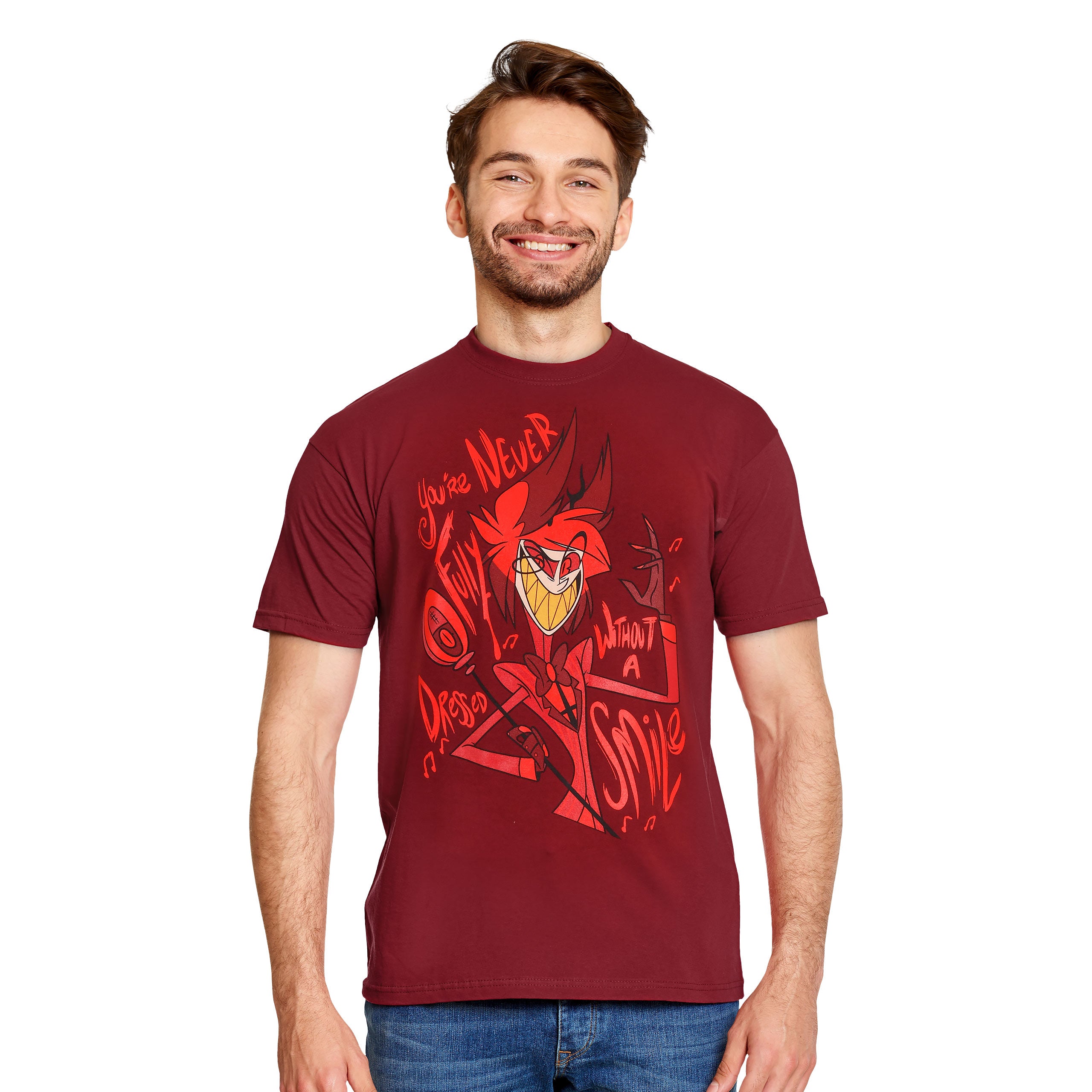 Imagen del producto Camiseta Alastor para fans del Hazbin Hotel roja