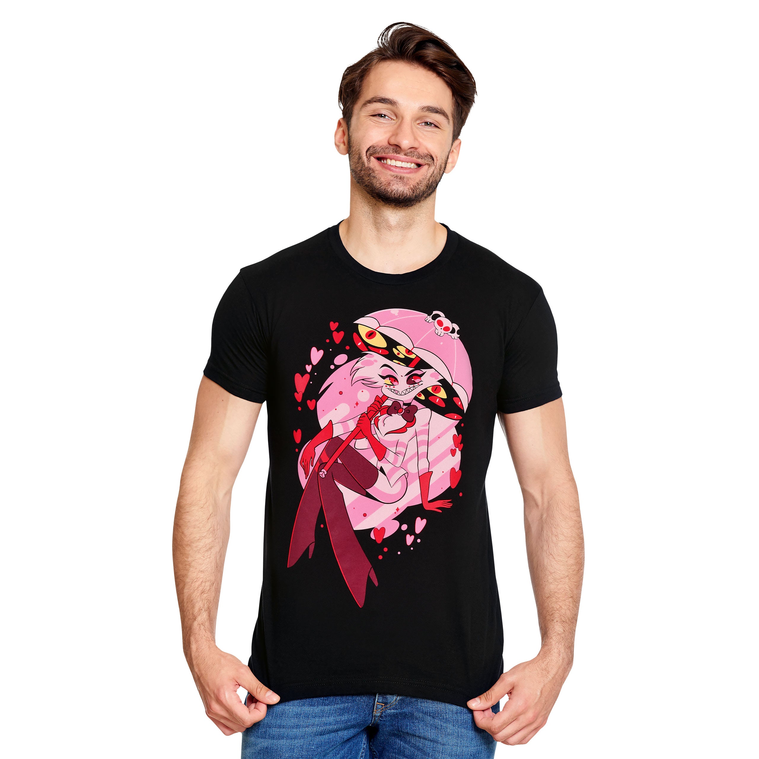 Imagen del producto Camiseta de Demonio Araña Ángel para fans de Hazbin Hotel negro