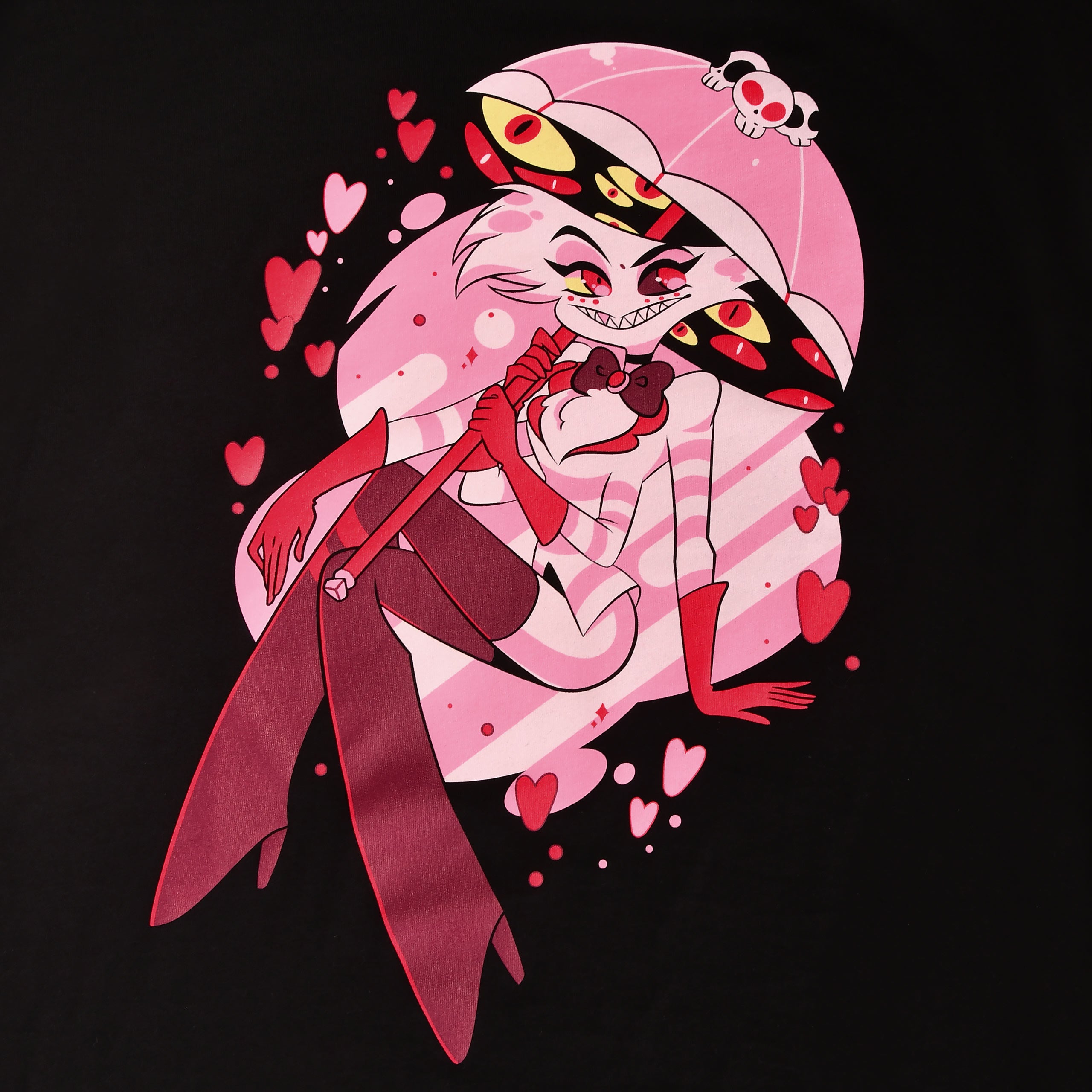 Imagen del producto Camiseta de Demonio Araña Ángel para fans de Hazbin Hotel negro
