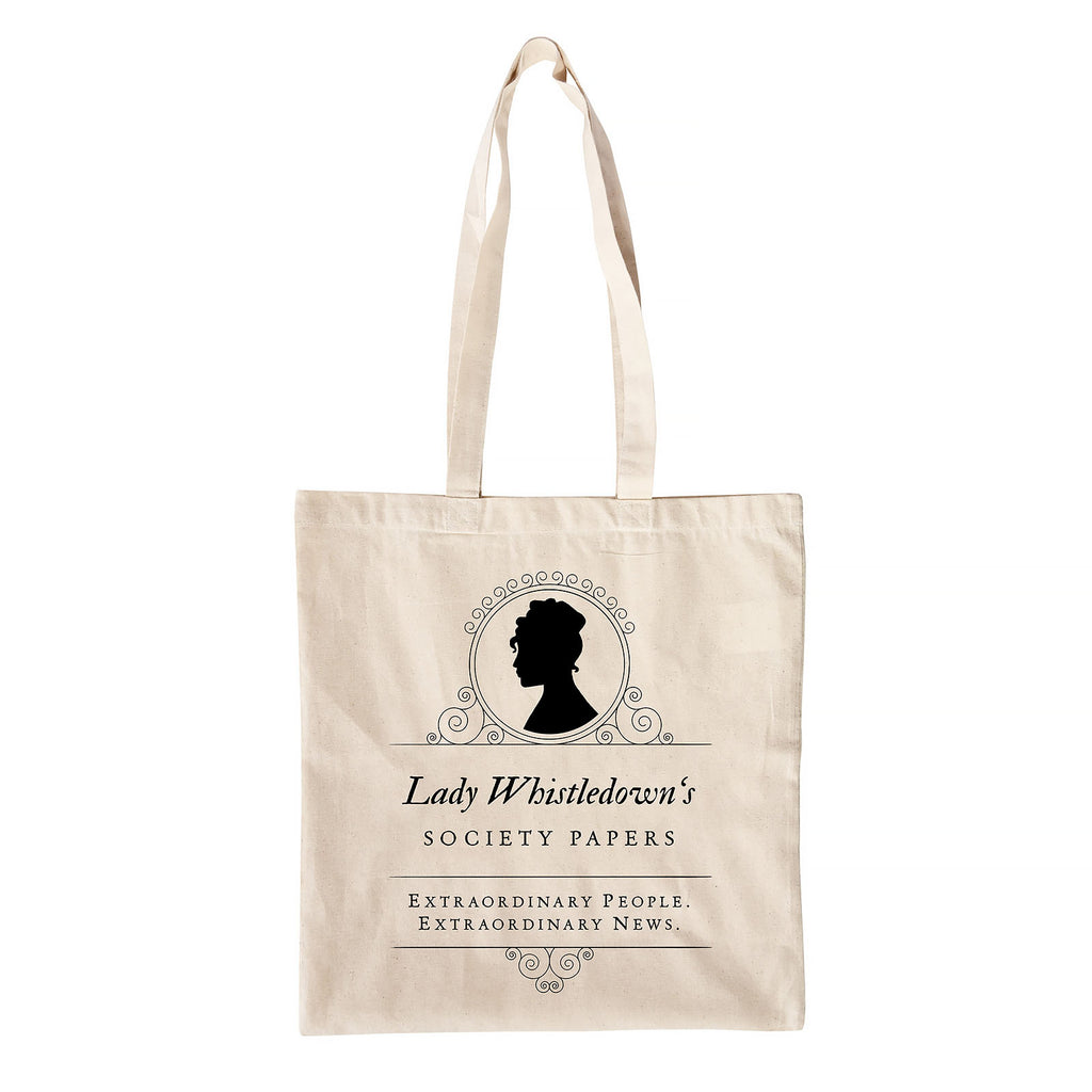 Imagen del producto Bolsa de yute Society Papers para fans de Bridgerton