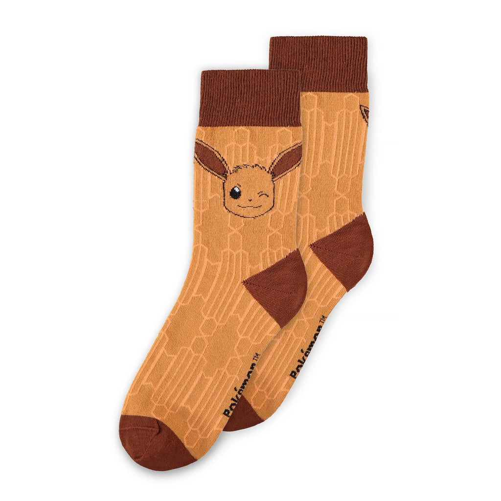 Imagen del producto Pokemon - Calcetines Evolución de Eevee Set de 3 Marrón-Negro-Rosa