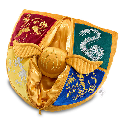 Imagen del producto Harry Potter - Cojín de Hogwarts con figura de peluche de la Snitch Dorada