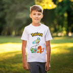 Imagen del producto Pokemon - Camiseta Original Trio para niños blanca