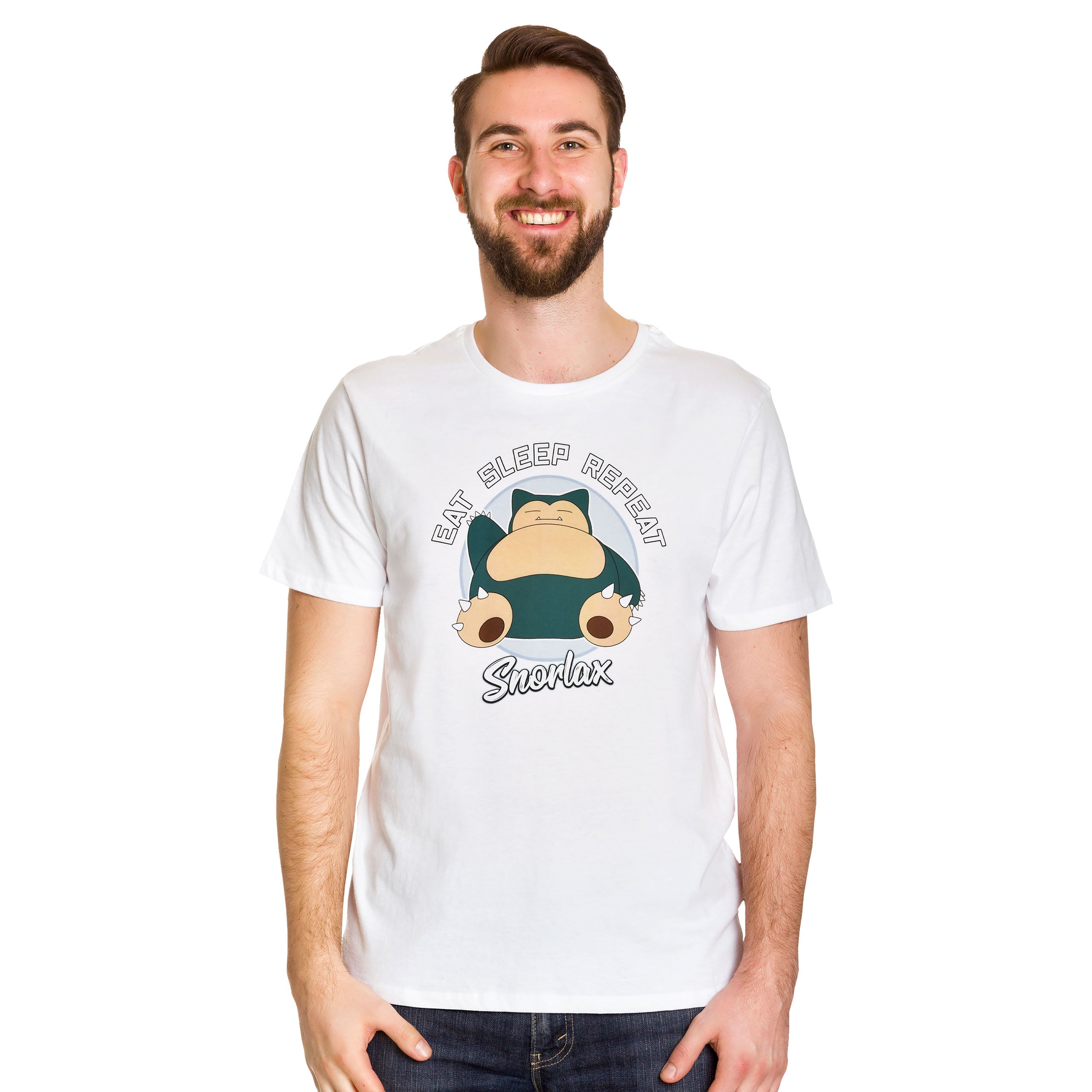 Imagen del producto Pokemon - Snorlax Eat Sleep Repeat Camiseta blanca