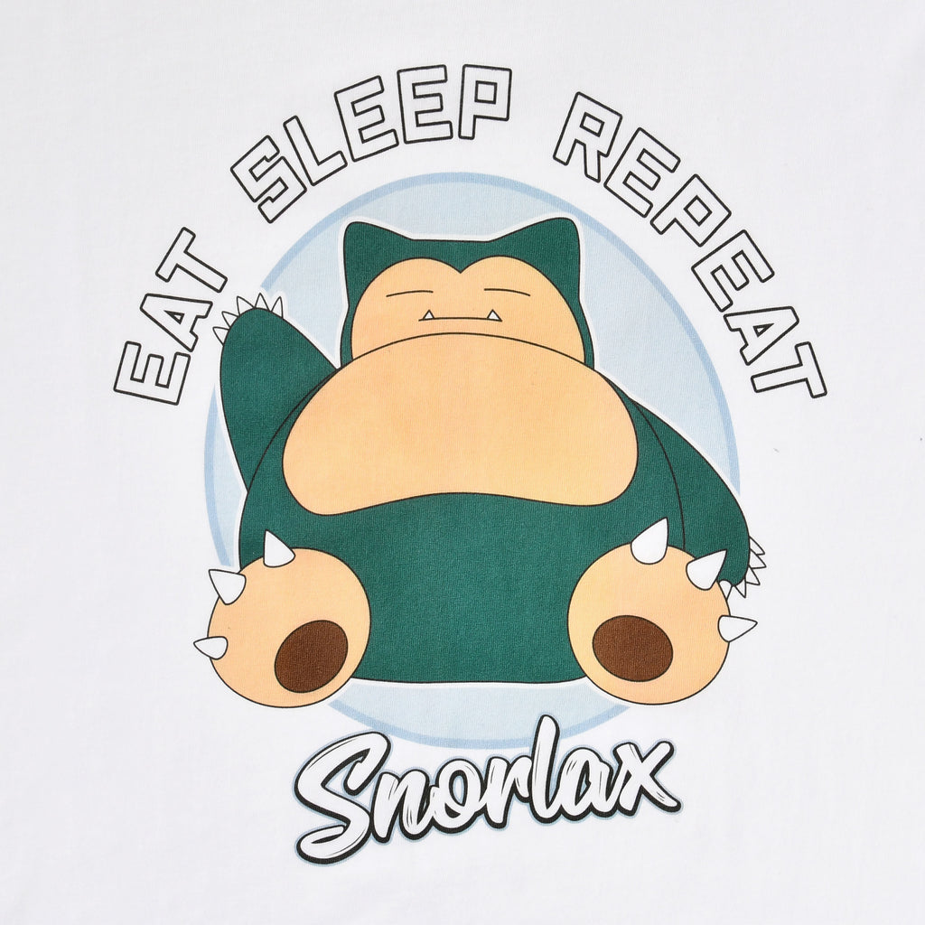 Imagen del producto Pokemon - Snorlax Eat Sleep Repeat Camiseta blanca
