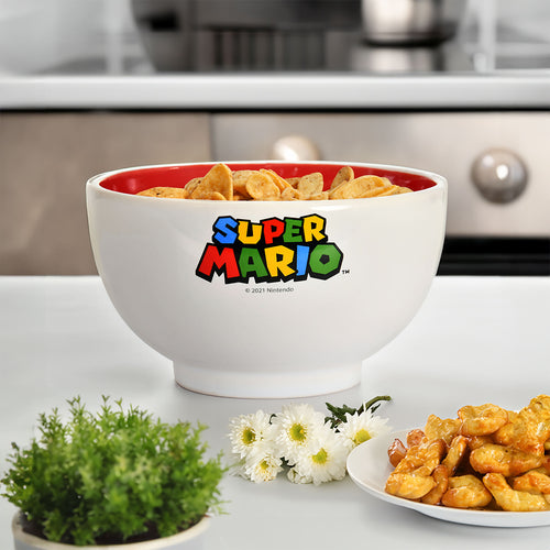 Imagen del producto Super Mario - Tazón de cereales con logo