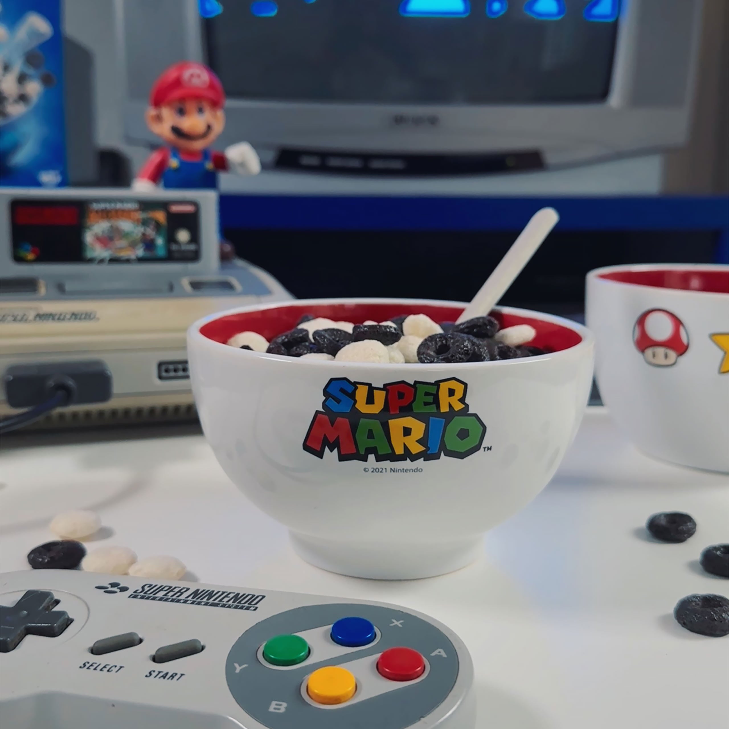 Imagen del producto Super Mario - Tazón de cereales con logo