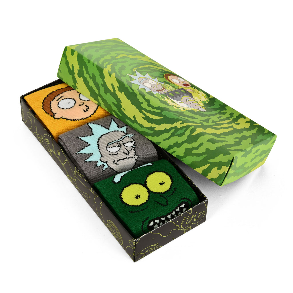 Imagen del producto Calcetines de Personajes Juego de 3 en Caja de Regalo - Rick y Morty