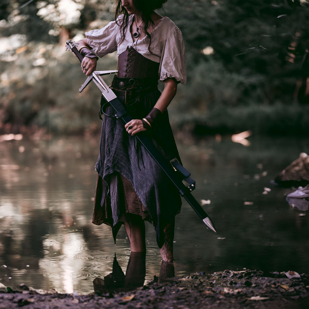 Product image Geralt of Rivia Silver Sword Replica with Scabbard for Witcher Fans