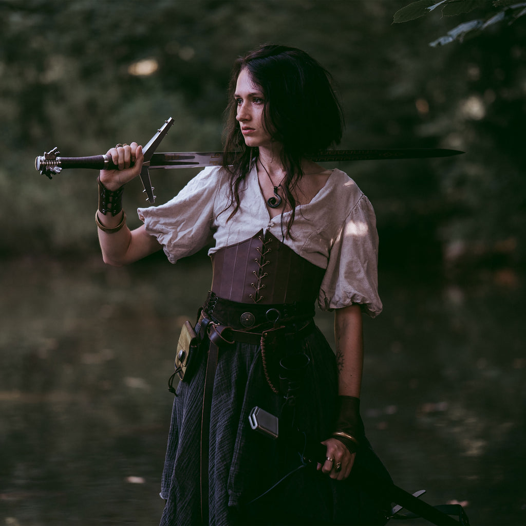 Product image Geralt of Rivia Silver Sword Replica with Scabbard for Witcher Fans